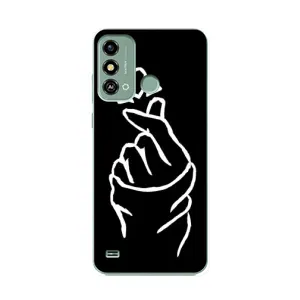 Чохол (Знак сердечка) для ZTE Blade A53 (Сердечко на чорному)