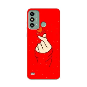 Чохол (Знак сердечка) для ZTE Blade A53 (Сердечко на червоному)