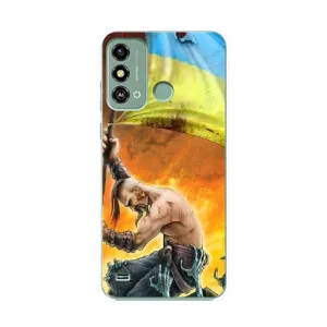 Чехол с картинкой (Патриотический КОЗАК) на ZTE Blade A53 (Сильный Козак)