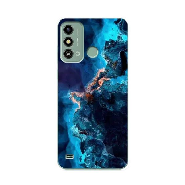 Чехол с рисунком «Синий мрамор» для ZTE Blade A53 Чехол с рисунком «Синий мрамор» для ZTE Blade A53