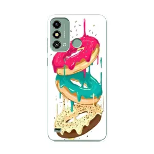 Чехол с изображением вкусной еды для ZTE Blade A53 (Сочные пончики)
