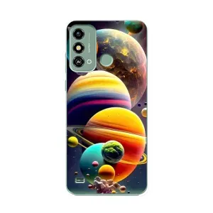 Чехол (ТПУ) с планетами на ZTE Blade A53 (Солнечна система)