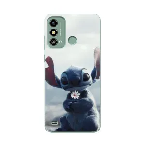 Чохол з малюнком Стіч для ZTE Blade A53 (Стіч з квіткою)