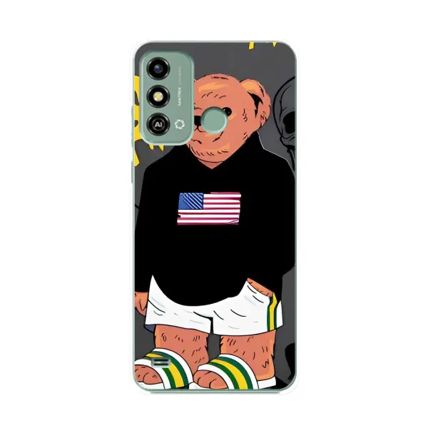 Чехол с рисунком «Teddy USA» для ZTE Blade A53 Чехол с рисунком «Teddy USA» для ZTE Blade A53