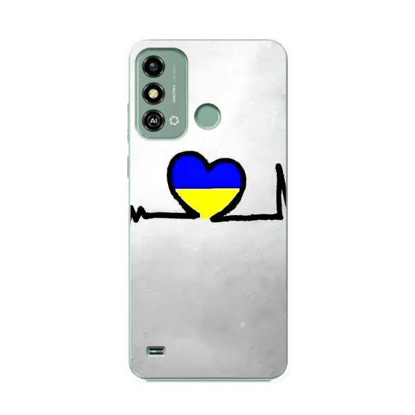 Чехол с рисунком «Украинская кардиограмма» для ZTE Blade A53 Чехол с рисунком «Украинская кардиограмма» для ZTE Blade A53