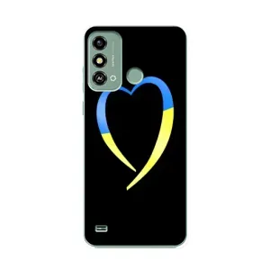Силиконовый Чехол на ZTE Blade A53 (Я-Украина) (Украинское сердце)
