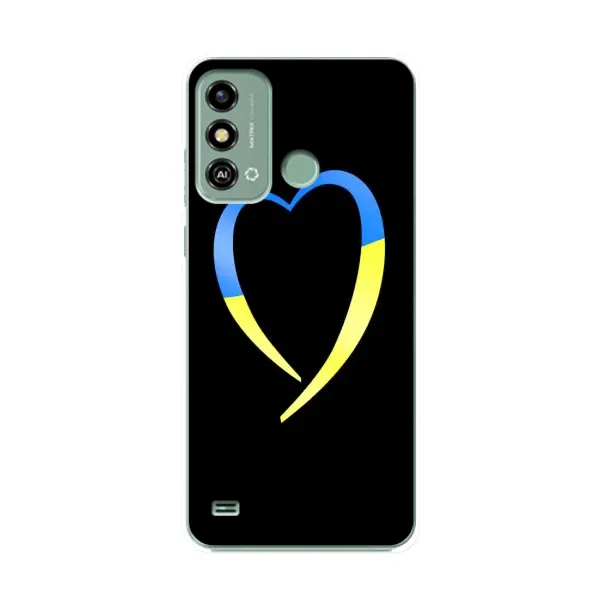 Чехол с рисунком «Украинское сердце» для ZTE Blade A53 Чехол с рисунком «Украинское сердце» для ZTE Blade A53