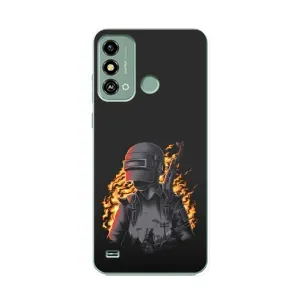Чохол з картинкою "Герой Pubg" на ZTE Blade A53 (В полум'ї)