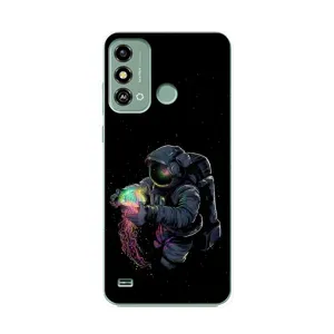 Силіконовый Чохол з принтом "Космонавти" на ZTE Blade A53 (В руках земля)