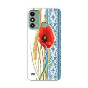 Силіконовый Чохол на ZTE Blade A53 з картинкой Вишиванки (Вишиванка з квіткою)