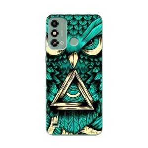 Чохли з принтом СОВИ для ZTE Blade A53 (Зелена сова)