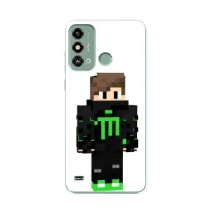 Чохли для ZTE Blade A53 (Персонажі МайнКрафт) (Зелений хлопчик)