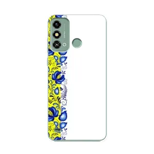Силіконовый Чохол на ZTE Blade A53 з картинкой Вишиванки (Жовто-біла вишиванка)
