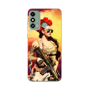 ЗСУ Чехлы (TPU) для ZTE Blade A53 (Женщина солдат)