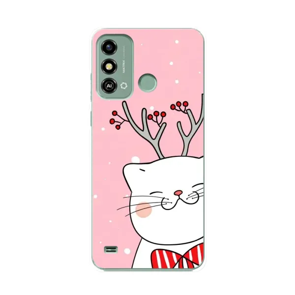 Чехол с рисунком «Зимний кот» для ZTE Blade A53 Чехол с рисунком «Зимний кот» для ZTE Blade A53