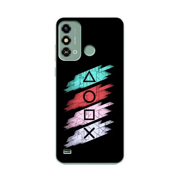 Чехол с рисунком «Значки Sony» для ZTE Blade A53 Чехол с рисунком «Значки Sony» для ZTE Blade A53