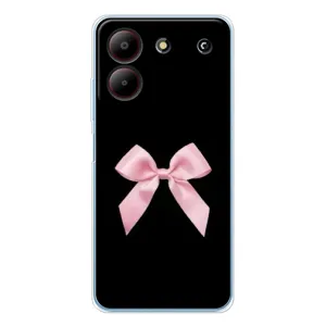 Чехол банты для ZTE Blade A54 (Бант на черном)