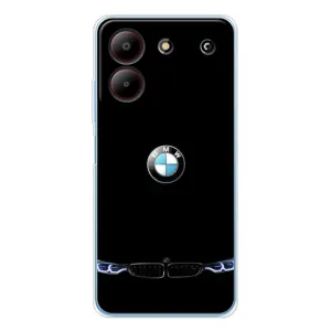 Силиконовый бампер с картинкой машины на ZTE Blade A54 (Черный BMW)