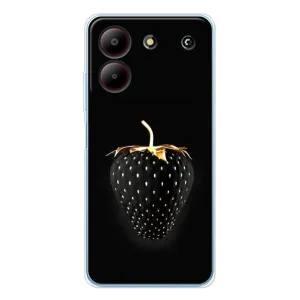 Чехол с изображением вкусной еды для ZTE Blade A54 (Чёрная клубника)