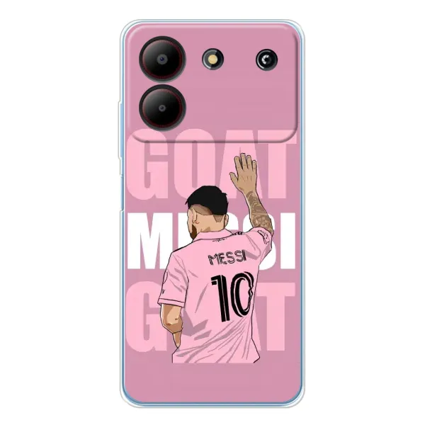 Чехол с рисунком «GOAT MESSI» для ZTE Blade A54 Чехол с рисунком «GOAT MESSI» для ZTE Blade A54