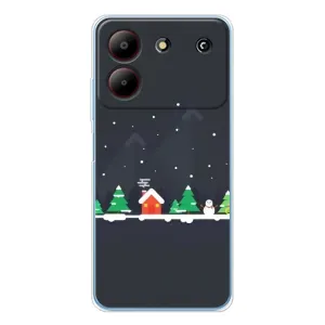 Силіконовий бампер на різдво для ZTE Blade A54 (Місто зимове)