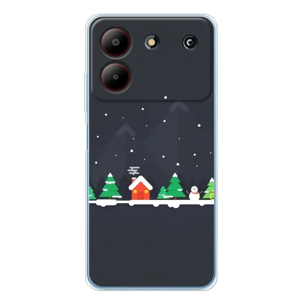 Чехол с рисунком «Город зимний» для ZTE Blade A54 Чехол с рисунком «Город зимний» для ZTE Blade A54