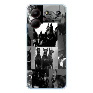 Чохол ДОБЕРМАН для ZTE Blade A54 (Колаж Доберман)
