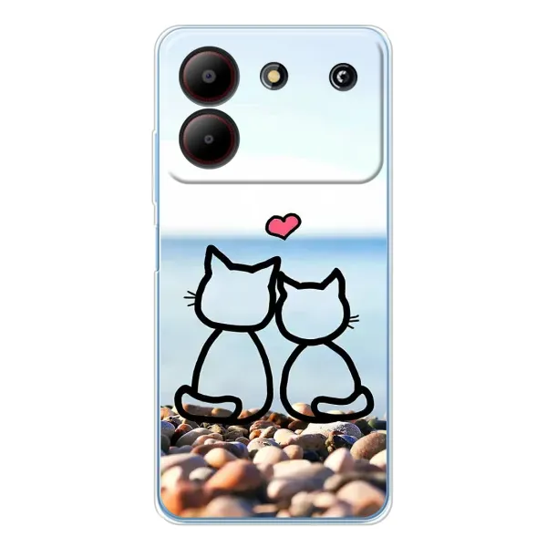 Чехол с рисунком «Котейки» для ZTE Blade A54