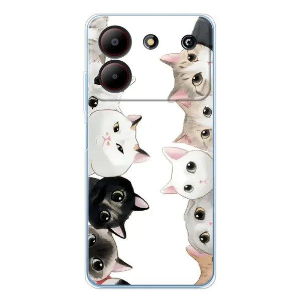 Чехол с рисунком «Коты» для ZTE Blade A54