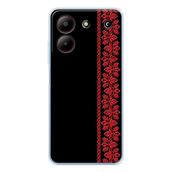 Чехол с рисунком «Красная Вышиванка» для ZTE Blade A54 Чехол с рисунком «Красная Вышиванка» для ZTE Blade A54