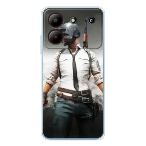 Силиконовый чехол с картинкой "Герой Pubg" на ZTE Blade A54 (Пабг)