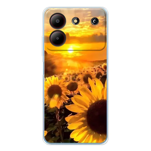 Чехол с рисунком «поле подсолнухов» для ZTE Blade A54