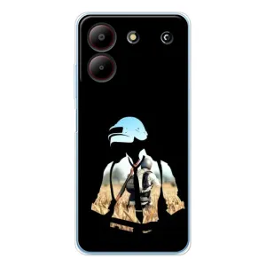 Силиконовый чехол с картинкой "Герой Pubg" на ZTE Blade A54 (Пубг мен)