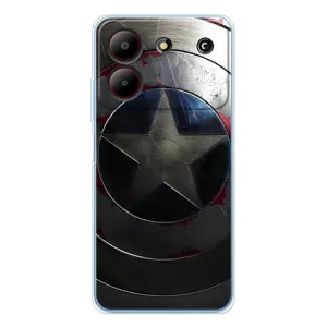 Чехол с Щитом Капитана Америки на ZTE Blade A54 (Ретро Щит Капитана)