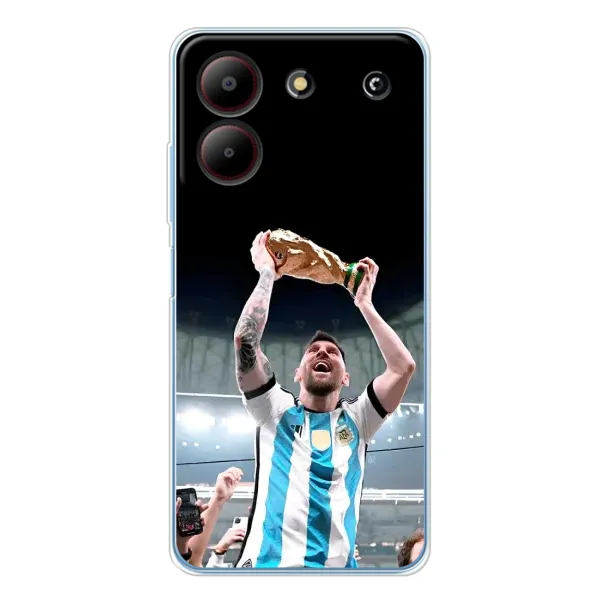 Чехол с рисунком «Счастливый Месси» для ZTE Blade A54