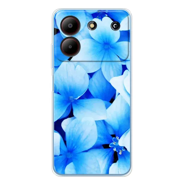 Чехол с рисунком «Синие цветы» для ZTE Blade A54 Чехол с рисунком «Синие цветы» для ZTE Blade A54