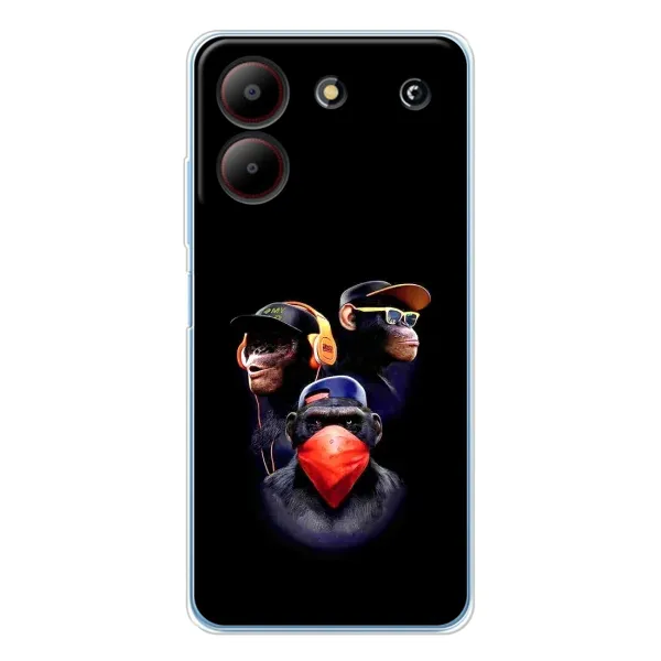Чехол с рисунком «Три обезьяны» для ZTE Blade A54 Чехол с рисунком «Три обезьяны» для ZTE Blade A54