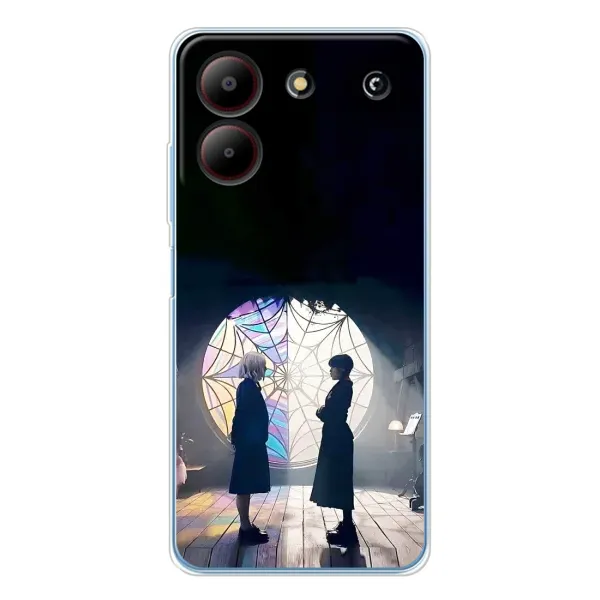 Чехол с рисунком «Уэнсдей и Энди» для ZTE Blade A54 Чехол с рисунком «Уэнсдей и Энди» для ZTE Blade A54