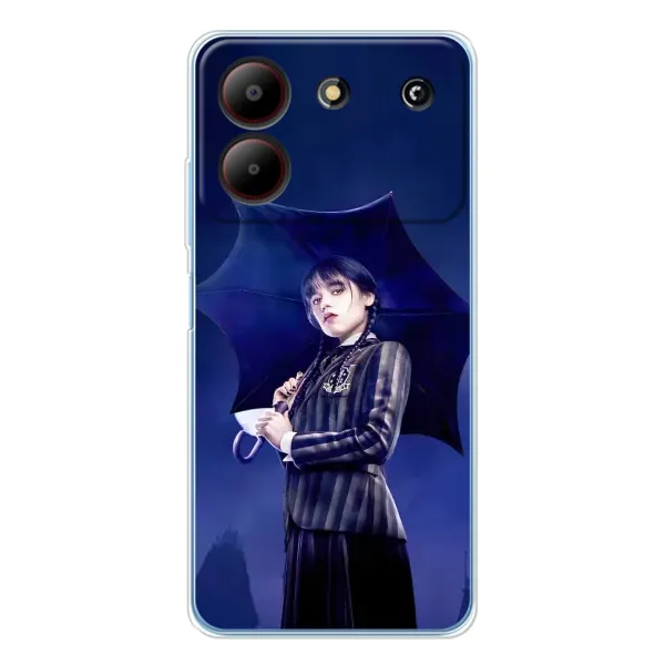 Чехол с рисунком «Уэнсдей с зонтом» для ZTE Blade A54 Чехол с рисунком «Уэнсдей с зонтом» для ZTE Blade A54