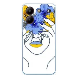 Чехол на ZTE Blade A54 Украинский дизайн (Украинка на всю голову)