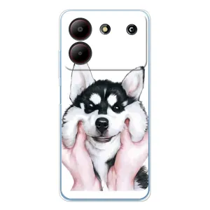 Бампер для ZTE Blade A54 з картинкою "Песики" (Собака Хаскі)