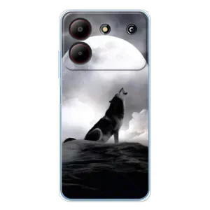 Чохол з Вовком на ZTE Blade A54 (Вовк і місяць)