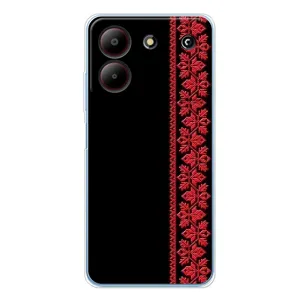 Силиконовый Чехол на ZTE Blade A54 с картинкой Вышиванки (Вышиванка на черном)