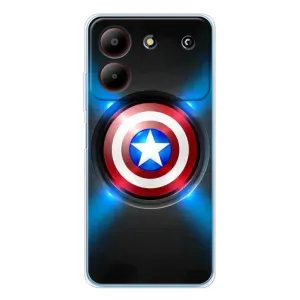 Чехол с Щитом Капитана Америки на ZTE Blade A54 (Яркий Щит Капитана)