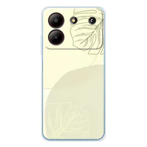 Чехол цветочный дизайн для ZTE Blade A54 (Зелёный фон)