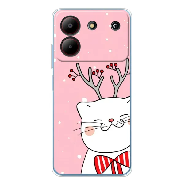 Чехол с рисунком «Зимний кот» для ZTE Blade A54 Чехол с рисунком «Зимний кот» для ZTE Blade A54
