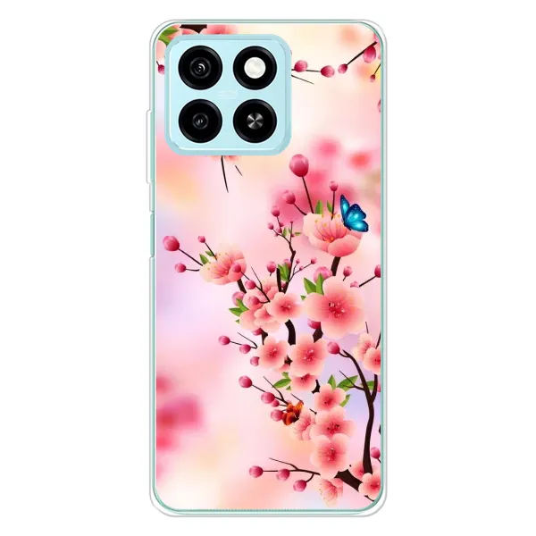 Чехол с рисунком «Бабочки на сакуре» для ZTE Blade A55