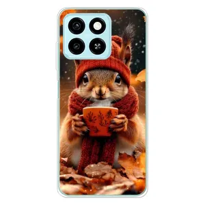 Друкований чохол 'Звірята з кавою' для ZTE Blade A55 (Білка з кавою)