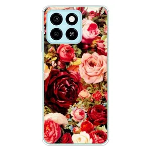 Силиконовый бампер с принтом (цветочки) на ЗТЕ Блейд А55 (Букет цветов)