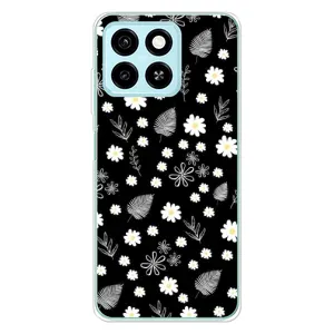 Чехлы с тематикой "ЦВЕТЫ" на ZTE Blade A55 (цветение на чорном)